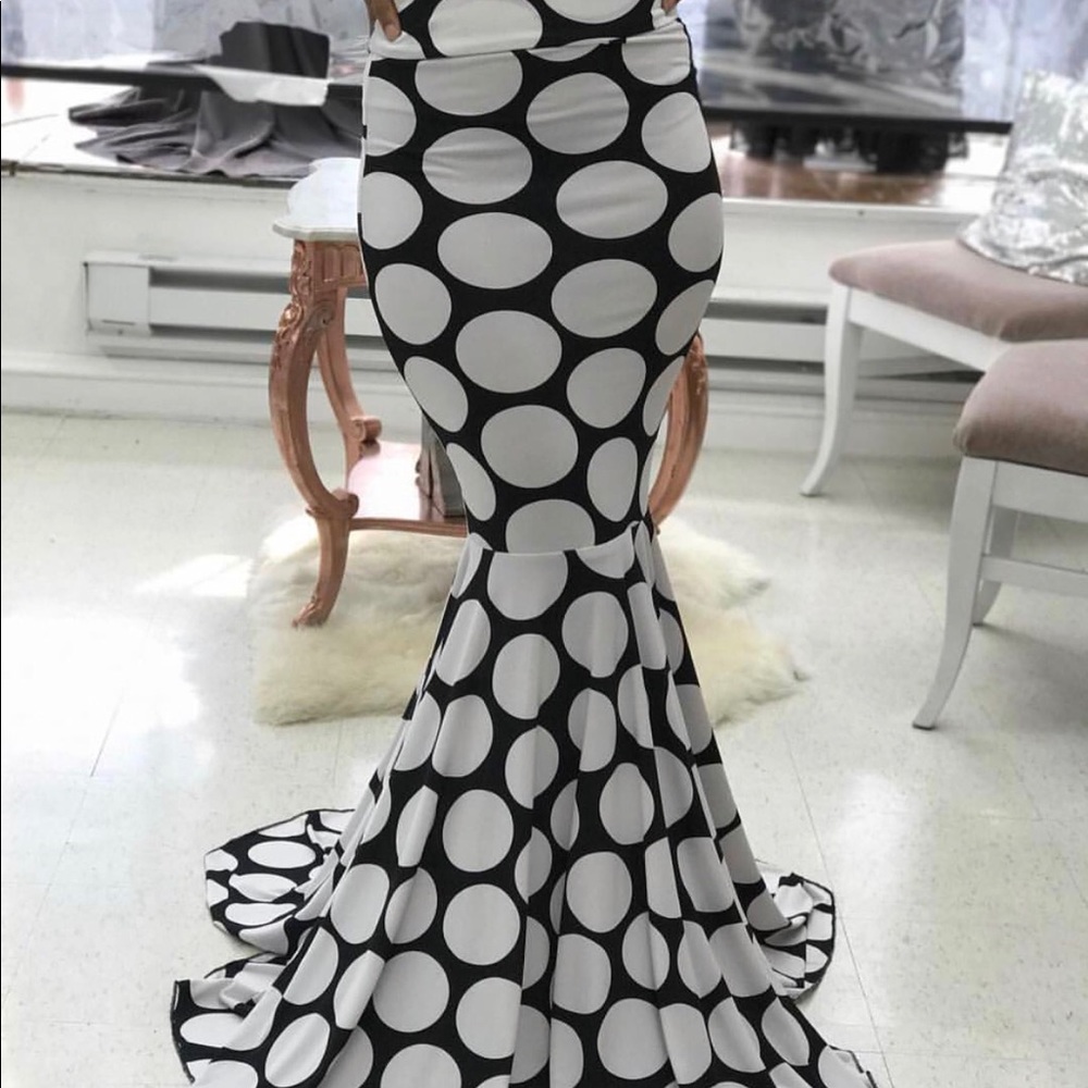 Polka dot mermaid skirt